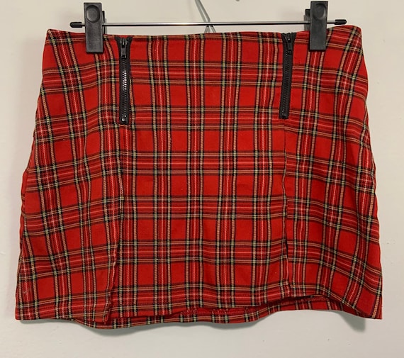 Vintage 90’s ICE Australia Glittery Red Plaid Min… - image 1