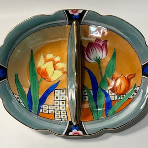 Vintage Lusterware Divided Serving Dish