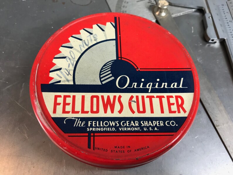 Vintage Fellows Gear Shaper Industrial Tin