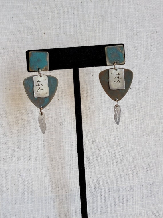 Far Fetched Artisan Metal Earrings - Made in Mexic