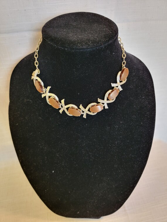 Vintage brown thermoset lucite Gem