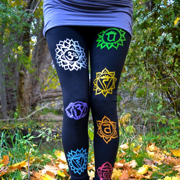 SALE! | Black Organic Chakra Yoga Leggings