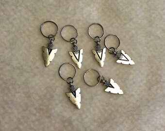 Arrowhead Stitch Markers - Set of 6