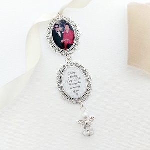 Bridal Bouquet charms with Angel - Single, Double, Triple Wedding Bouquet Photo Memory Charm Bridal Gift Keepsake Memorial Pendants Weddings