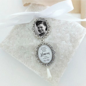 Custom Wedding Bouquet charms - Single, Double, Triple Wedding Bouquet Photo Memory Charm Bridal Gift Keepsake Walk me with Quote | Memorial