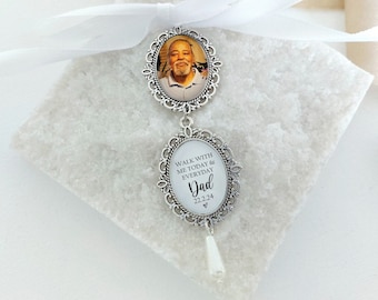 Custom Bridal Wedding Bouquet charms- Single, Double, Triple Wedding Bouquet Photo Memory Charm Brides Gift Keepsake Pendants | Memorial