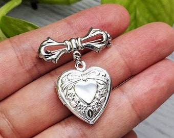 Locket de ramo en blanco / Medallón de boda / Encanto de medallón / Recuerdo de boda sentimental / Encanto de ramo / Broche / Locket / Regalo de boda sentimental / Novia