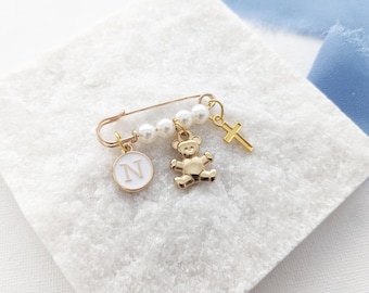 Personalised Baby Protection Pin| Christening| New Born Baby Gift, Cross Personalized Gold Pin |Baby Brooch| Baptism Pins| Baby Shower Gifts