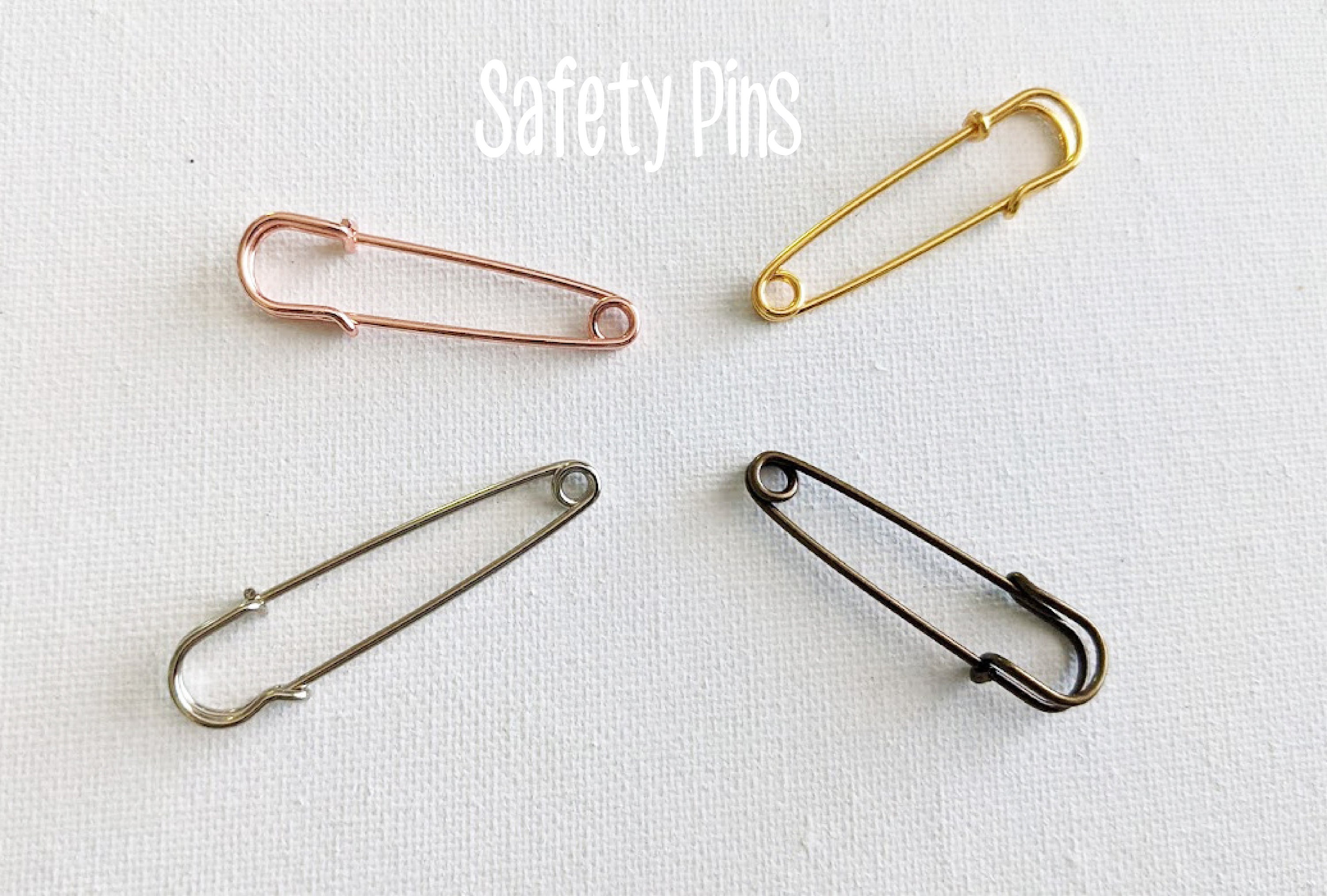 50 Prym Dritz Nickel Plated Steel and Brass Safety Pins Professional Style Safety  Pins, Multisize, 50-count assorted Sizes 00, 0, 1 and 2 