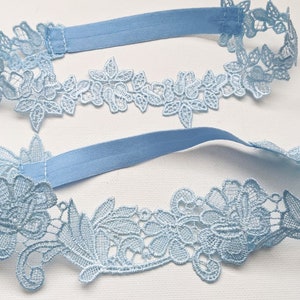 Baby Blue OR White Bridal Wedding Lace Garter Garters Set - Etsy