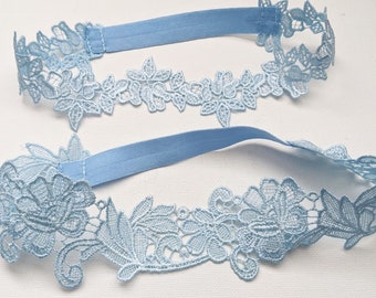 Baby Blue OR White Bridal Wedding Lace garter garters set- keepsake toss - Weddings | Engagements| Bridal Gift | Bride to be| Something Blue