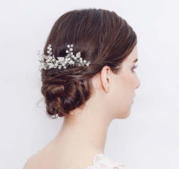 Bridal Hairpins Bridal Hair Pins Comb Wreath Pin Rhinestones Etsy