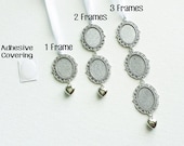 DIY Oval Bouquet Memory Frame Charm Photo Bride Wedding Bridal Blank Photo Frame Bride Charms Bouquets - Silver or Bronze with Cover