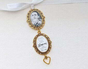 Photo Bouquet charms in Gold - Single, Double, Triple Wedding Bouquet Photo Memory Charm Bridal Gift Keepsake Momento | Weddings | Bride