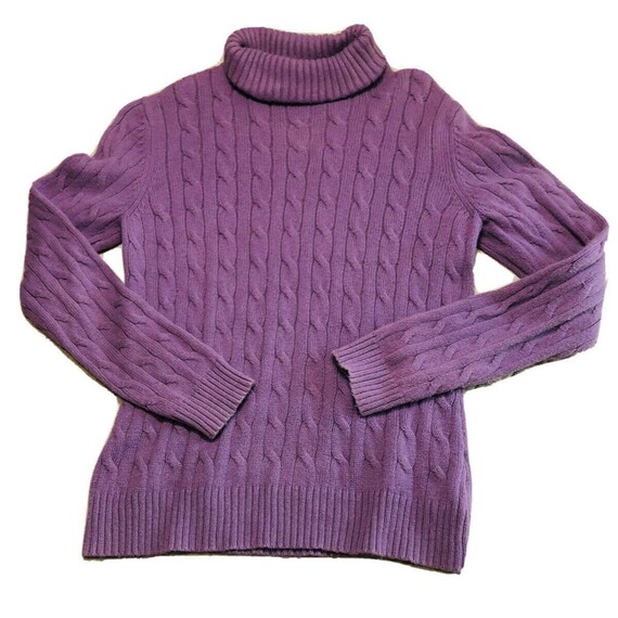 Eddie Bauer Womens Purple Turtle Neck 