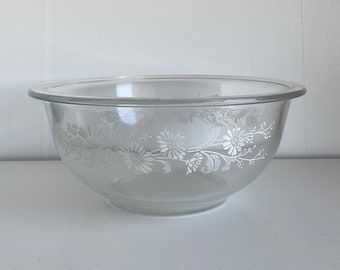 Pyrex White Daisy Clear Mixing Bowl - Pyrex Daisies 323 Medium Mixing Bowl