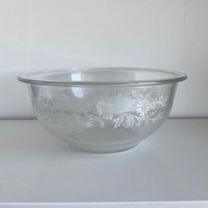 Pyrex White Daisy Clear Rührschüssel – Pyrex Daisies 323 Medium Rührschüssel