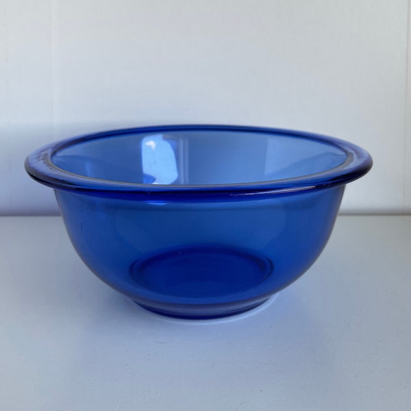 Pyrex 322 Cobalt Blue Clear Mixing Bowl - 1L - Made In USA, Microwave Safe, No Broiler, No Stovetop