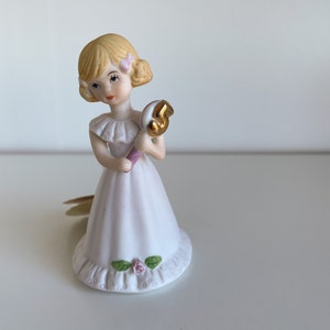 Growing Up Girls Enesco Blonde Age 5 Figurine - 5 Years Old Birthday Girl Gift Figurine Cake Topper