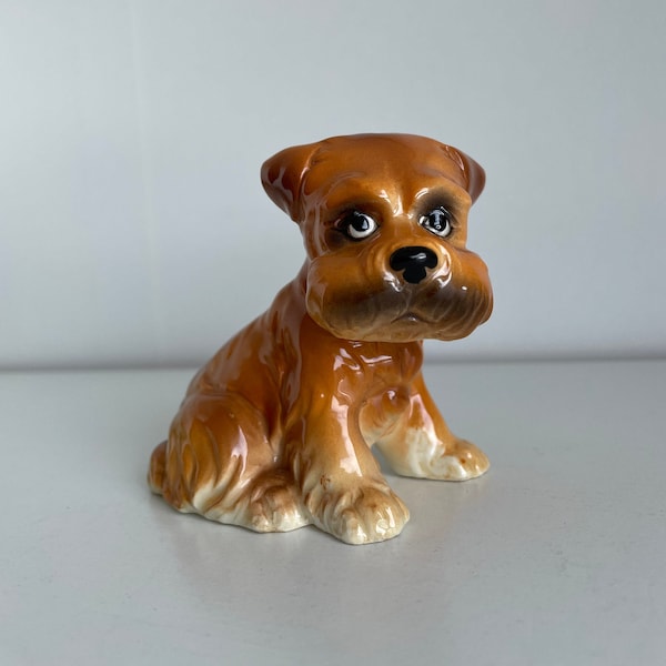 Vintage Grumpy Dog Figurine - Anthropomorphic Dog Figurine Giftcraft Japan