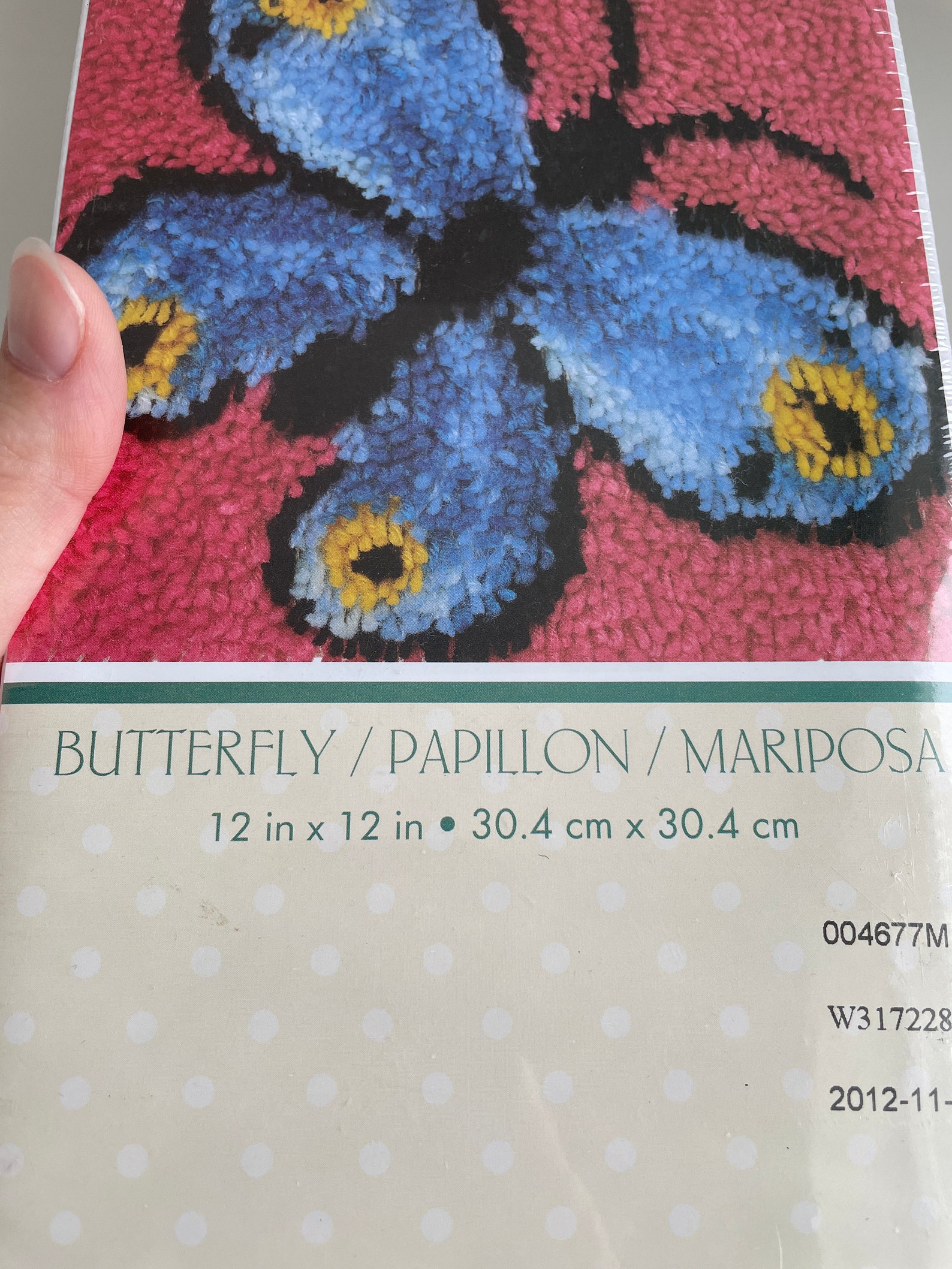 NEW Wonderart Latch Hook Kit Butterfly 12 X 12 Rug Etsy