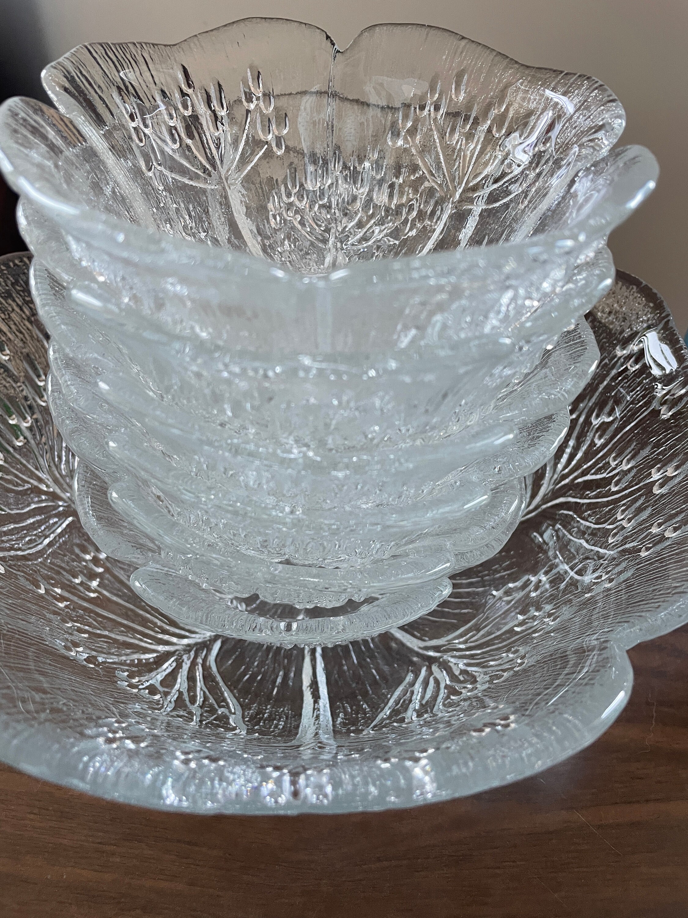 Lasisepat Finland Glass Bowls Set (7) - Glass MCM Chip & Dip Bowl
