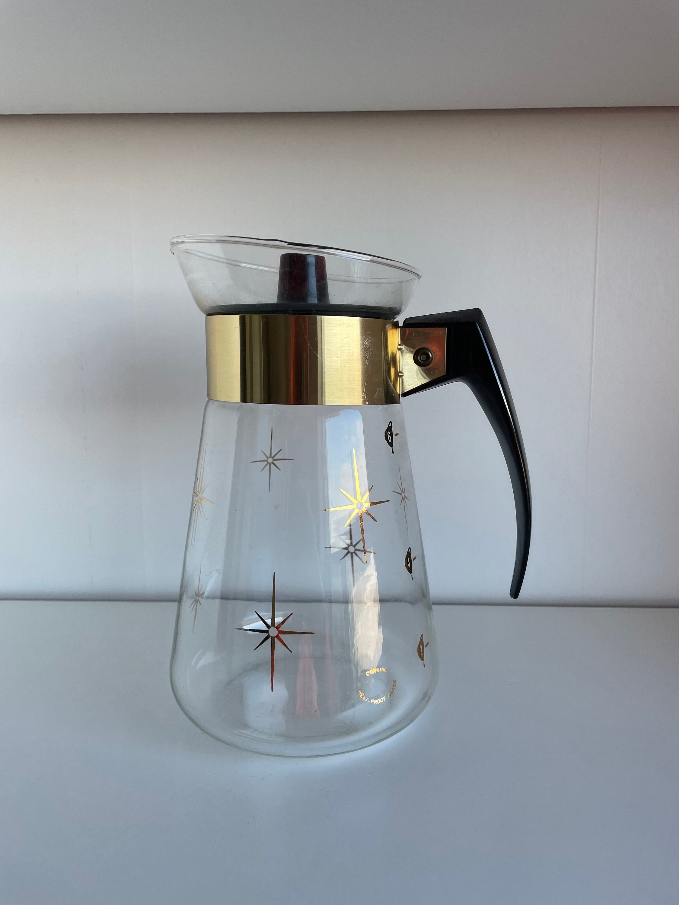 Vintage Pyrex Seven Cup Glass Coffee Carafe, Mid Century Coffee