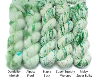 Lucky Charm - Yarn of the Month- Choose your base - Sock, Worsted, MCN, Alpaca, Super Bulky, Sport, Mohair, Singles, Sparkle Sock