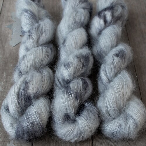 Mohair Silk Yarn Hand Dyed Speckled Kid Silk Lace Weight Etsy