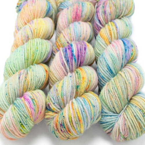Worsted Weight Yarn Hand Dyed Speckled Superwash Merino Etsy