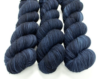 MCN DK Yarn, Hand Dyed, Superwash Merino Cashmere Nylon, Double Knitting Weight, Bliss MCN dk, 100g 231 yds - Deep Sea *In Stock