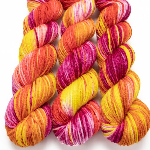 Worsted Weight Yarn Hand Dyed Speckled Superwash Merino Etsy