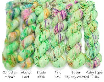 Huzzah! - Multiple Bases - Choose your base - Sock, Worsted, MCN, Alpaca, Super Bulky, Sport, Mohair, Singles, Sparkle Sock, Yarn