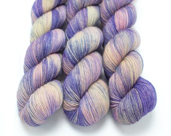 Sock Yarn, Hand Dyed, Superwash Merino Nylon Fingering Weight 100 g, Staple Sock - Wildflower 2220