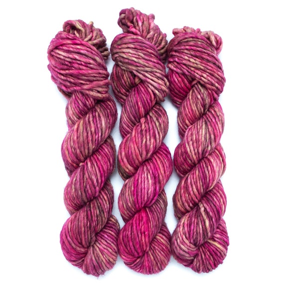 Hand dyed yarn, super bulky yarn