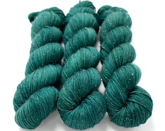 Sparkle DK Yarn, Semi-Solid Hand Dyed, Superwash Merino, Nylon, Double Knitting, Pixie DK, 100g 231 yds - Tsuga