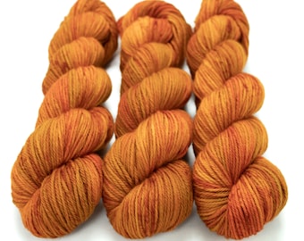 Worsted Weight Yarn, Hand Dyed, Speckled, Superwash Merino, Hand Dyed Yarn 100 g/218 yds, Worsted Yarn- Ember