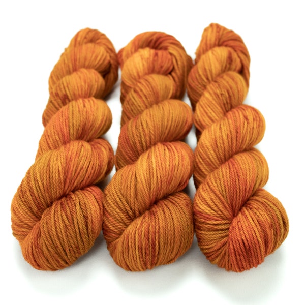 Worsted Weight Yarn, Hand Dyed, Speckled, Superwash Merino, Hand Dyed Yarn 100 g/218 yds, Worsted Yarn- Ember