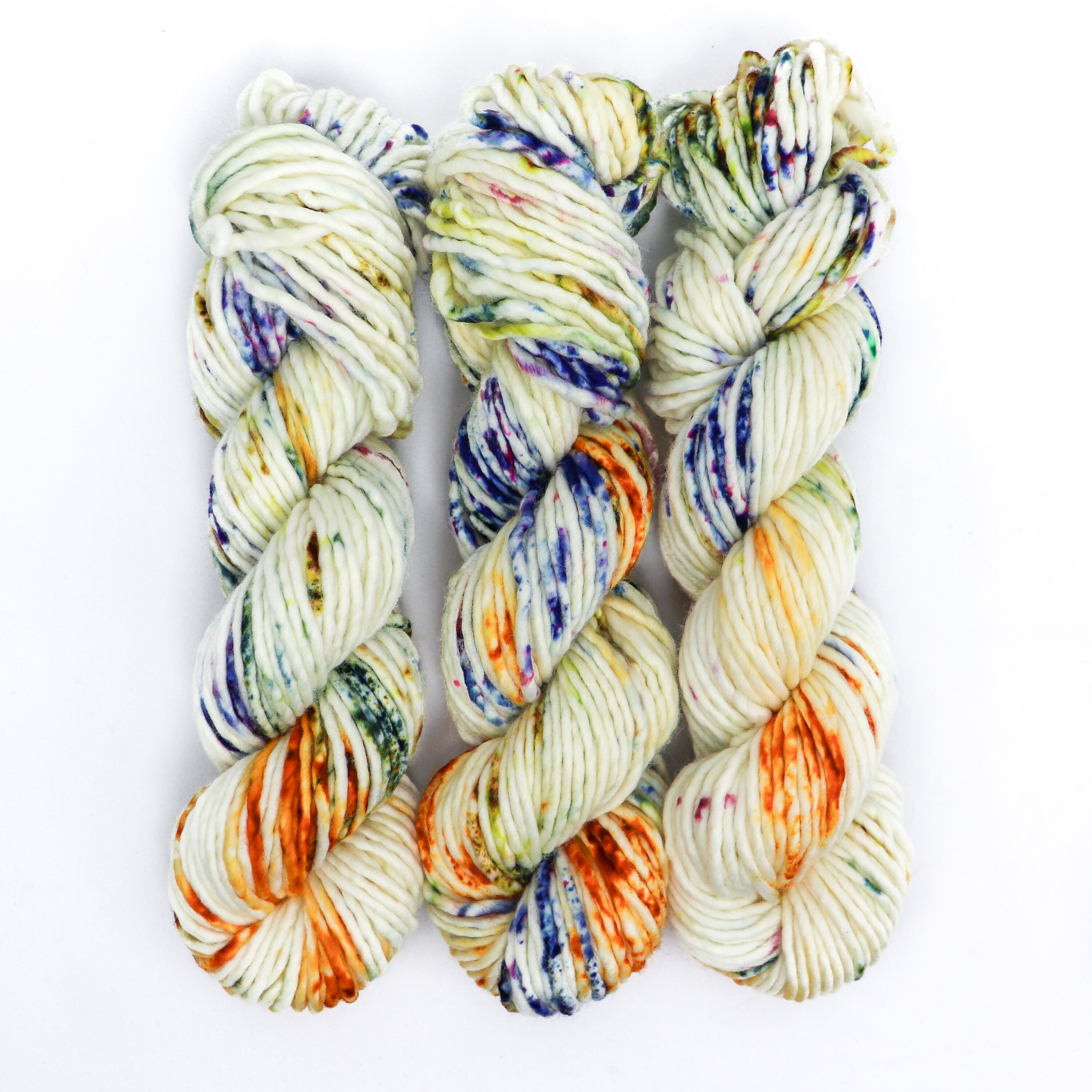 Super Bulky Yarn Merino Nylon Hand Dyed Yarn Speckled Yarn Etsy