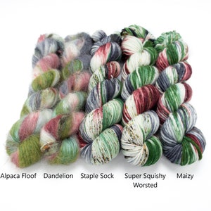 Christmas Jammies - Choose your base - Sock, Worsted, MCN, Alpaca, Super Bulky, Sport, Mohair, Sparkle Sock and DK