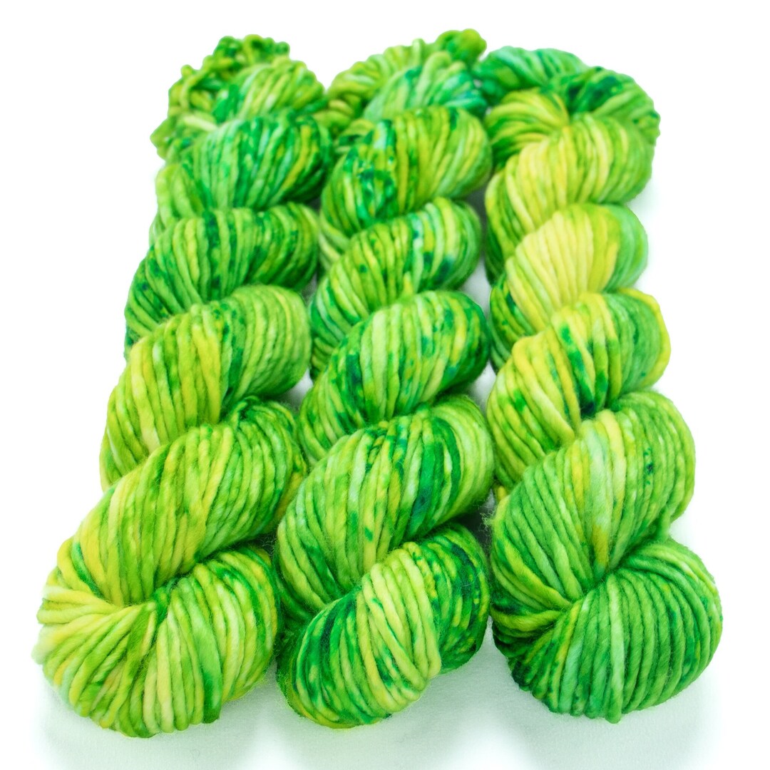 Super Bulky Yarn Merino Nylon, Hand Dyed Yarn, Speckled Yarn, Single Ply, Superwash Hand Dyed