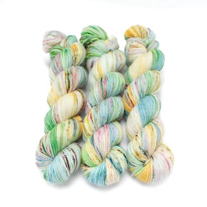 Worsted Weight Yarn, Hand Dyed, Specked Yarn, Superwash Merino, Speckles Yarn, Hand Dyed Yarn 100 g/218 yds, Worsted Yarn - Hopping Down the