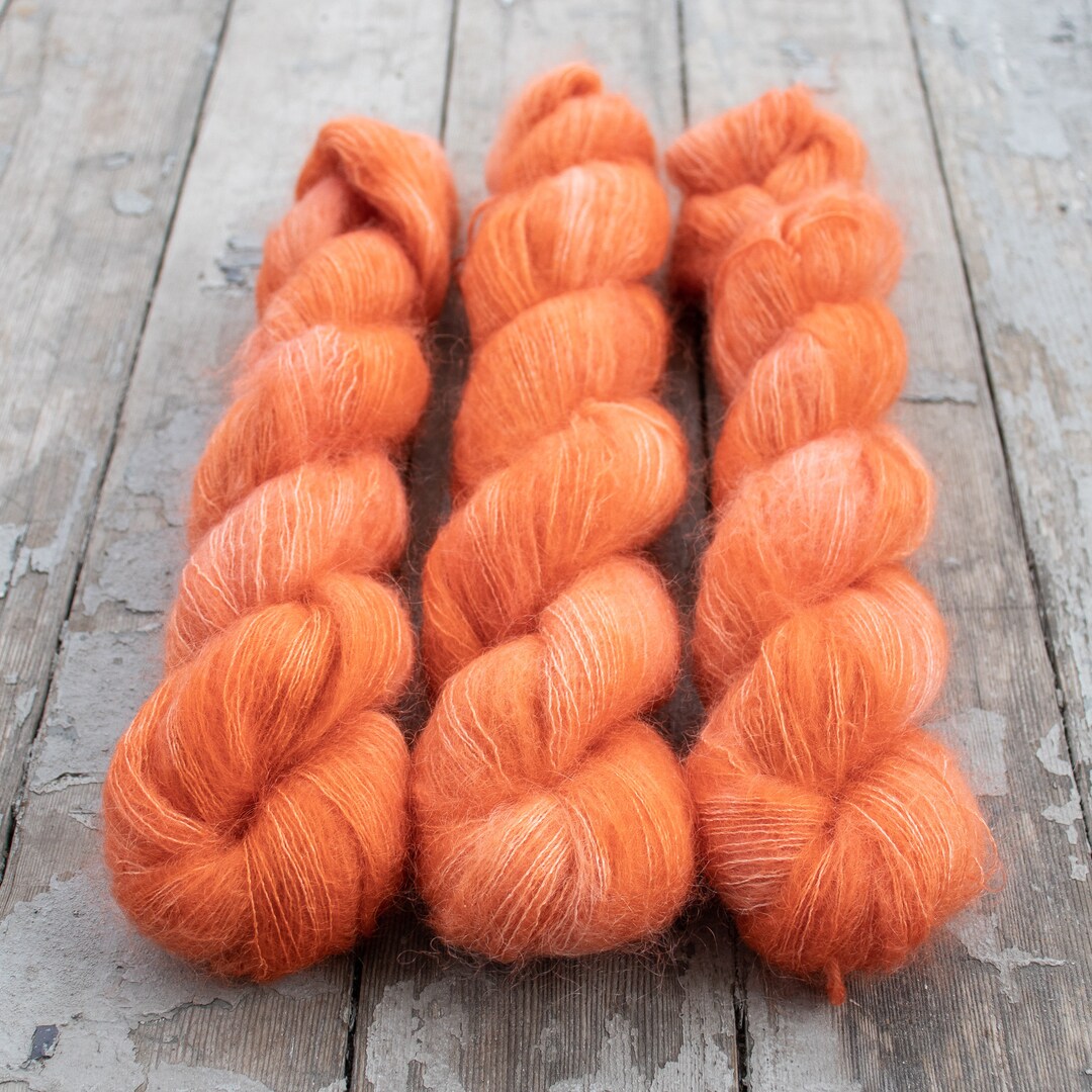 Mohair Silk Yarn Hand Dyed Semi Solid Tonal Kid Silk Lace Etsy