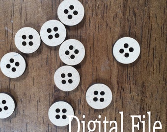 DIGITAL - Buttons 2-hole / 4-hole SVG Laser Cut Files Laser File Glowforge Epilog