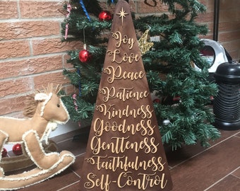 Fruits of the Spirit Christmas Tree - Laser Epilog Cutout Gift