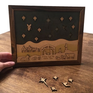 Calendario de Adviento de la Natividad de Navidad Cuenta regresiva para Navidad