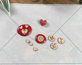 Laser Engraved Wax Seal Inserts, Customizable
