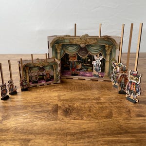 Wooden Children's Theater Toy Play Animal Characters