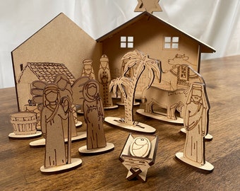 Children's Nativity Mary Joseph Wise Men Bethlehem
