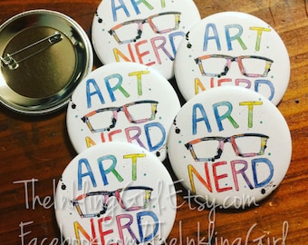 Art Nerd Button Pin